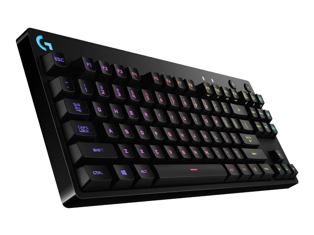 Logitech G PRO Mechanical Gaming Keyboard, Ultra Portable Tenkeyless Design, Detachable Micro USB Cable, 16.8 Million Color LIGHTSYNC RGB Backlit Keys