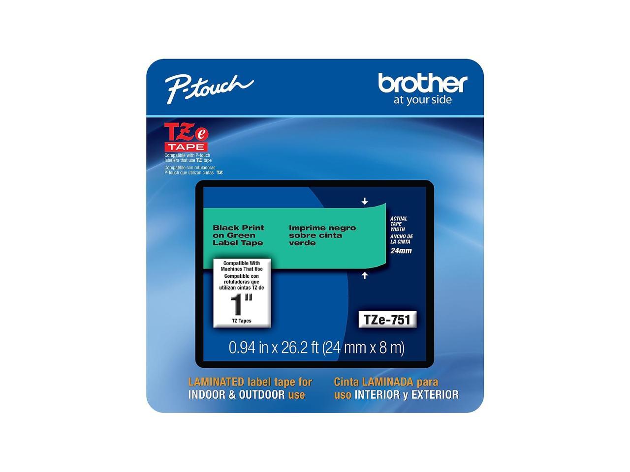 24MM BLACK TEXT ON GREEN LABEL TAPE