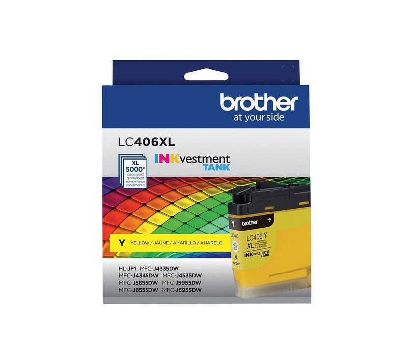 Brother LC406XLYS INKvestment High-Yield Ink 5000 Page-Yield Yellow