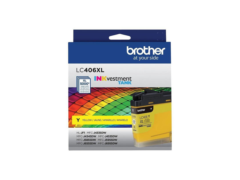 Brother LC406XLYS INKvestment High-Yield Ink 5000 Page-Yield Yellow