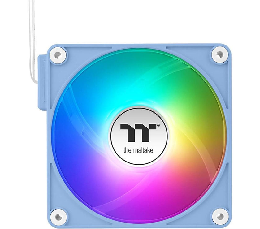 Thermaltake CT120 EX ARGB PC Cooling Fan Hydrangea Blue 3-Fan Pack, Magnetic Connection, 5V Motherboard Sync, 16.8 Million Colors 9 Addressable LEDs, 120 mm Case/Radiator Fan, CL-F196-PL12BU-A