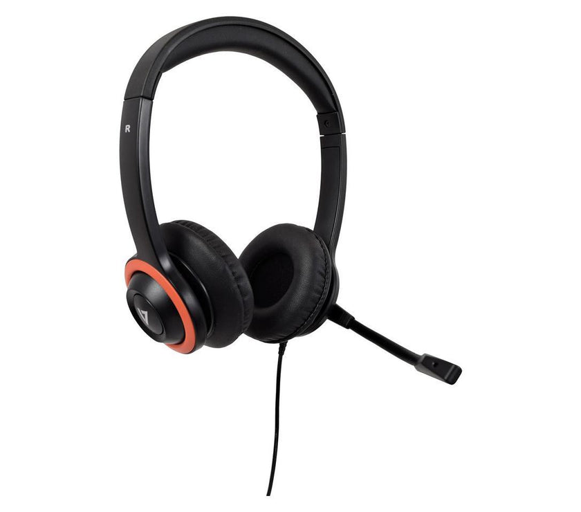 V7 USB HEADSET W/BOOM MIC EDU