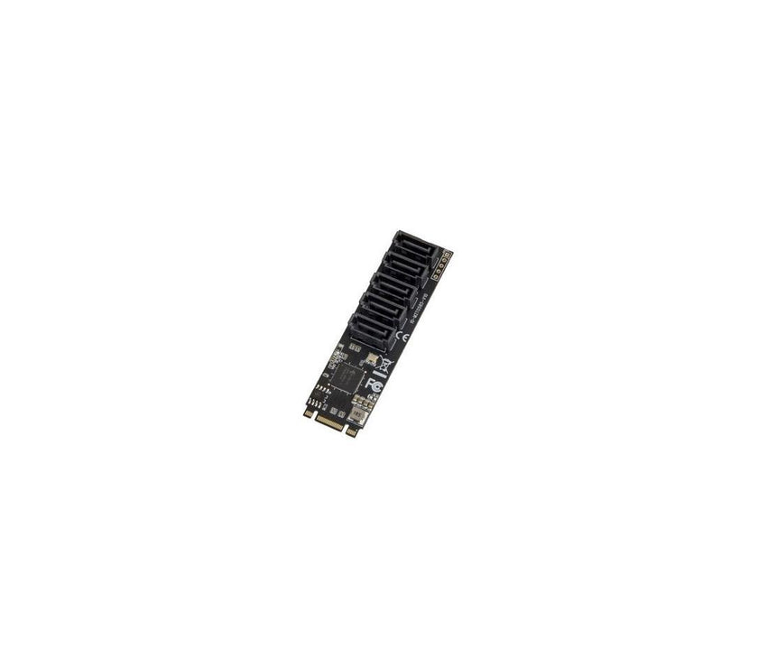 Syba 5 port Non-RAID SATA III 6Gbp/s to M.2 B+M Key Adapter PCI-e 3.0 x2 Bandwith