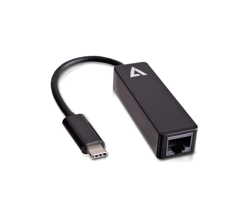 V7 Black Usb Video Adapter Usb-C Male To Rj45 Male