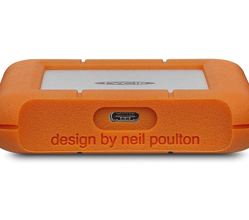 LaCie Rugged Secure USB-C 2TB All-Terrain Encrypted Portable Hard Drive Model STFR2000403