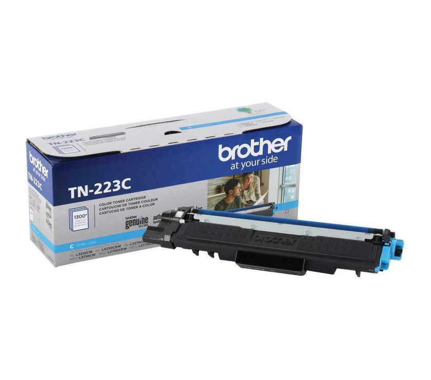 Brother International - TN223C - Brother Genuine TN-223C Standard Yield Cyan Toner Cartridge - Laser - Standard Yield -