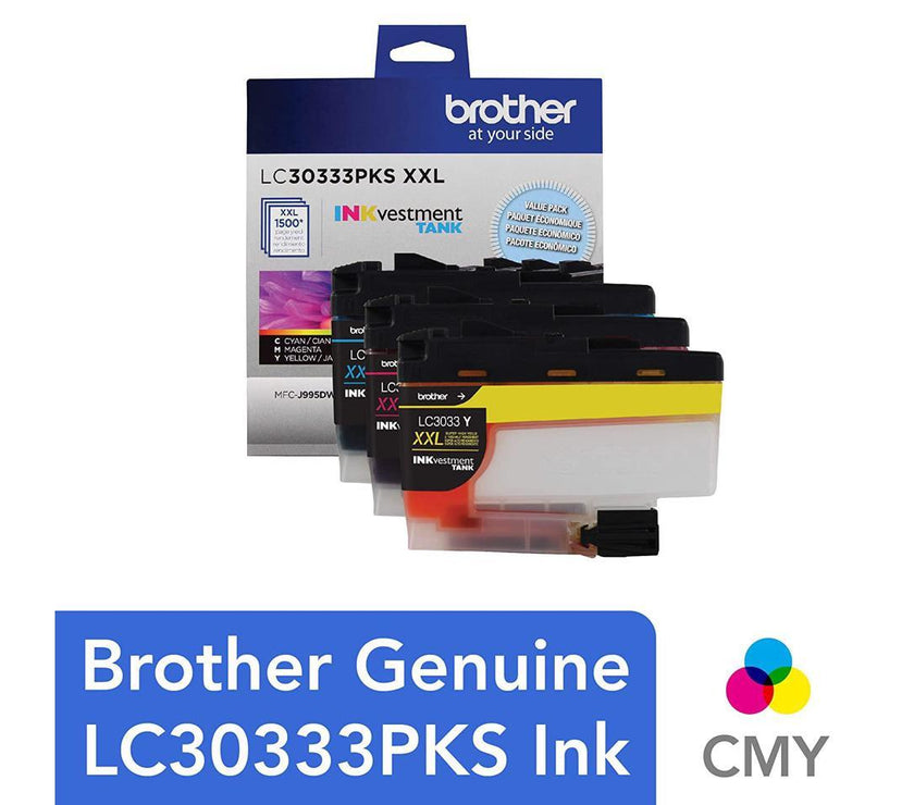 Brother LC30333PKS Super High Yield Ink Cartridge - Combo Pack - Cyan/Magenta/Yellow