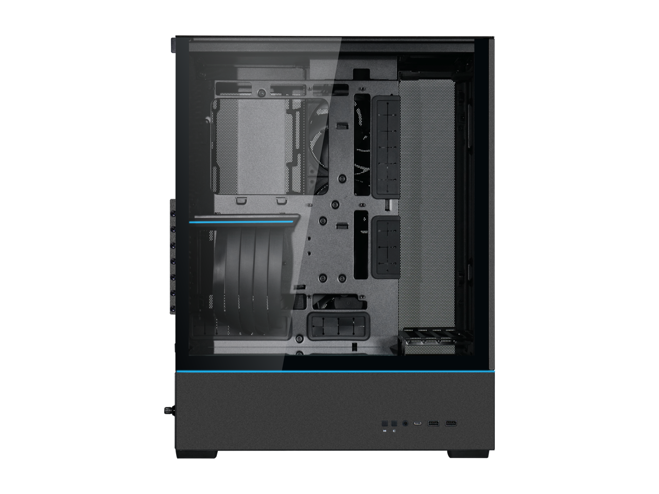 LIAN LI SUP01 Black Steel / Tempered Glass ATX Mid Tower Computer Case ----SUP01X