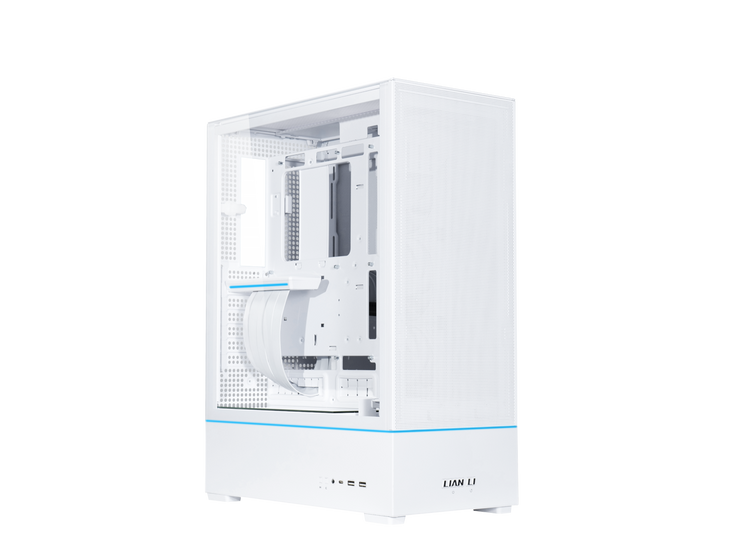 LIAN LI SUP01 White  Steel / Tempered Glass ATX Mid Tower Computer Case ----SUP01W