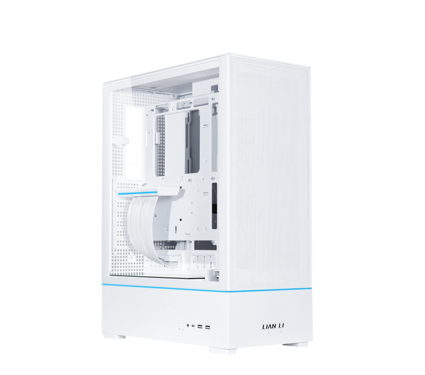 LIAN LI SUP01 White  Steel / Tempered Glass ATX Mid Tower Computer Case ----SUP01W