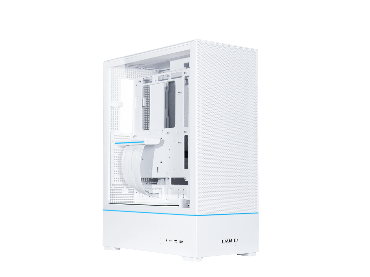 LIAN LI SUP01 White  Steel / Tempered Glass ATX Mid Tower Computer Case ----SUP01W