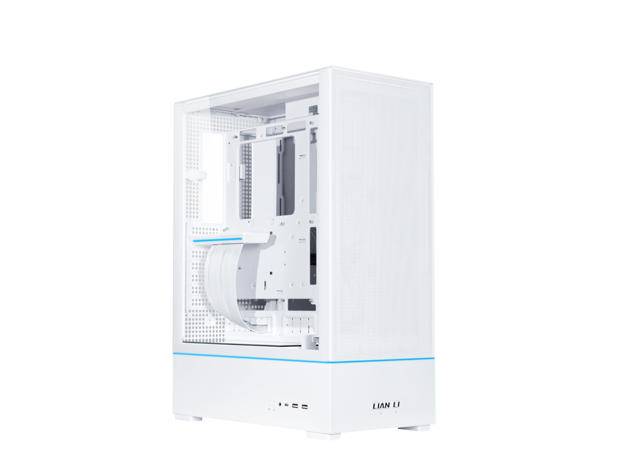 LIAN LI SUP01 White  Steel / Tempered Glass ATX Mid Tower Computer Case ----SUP01W