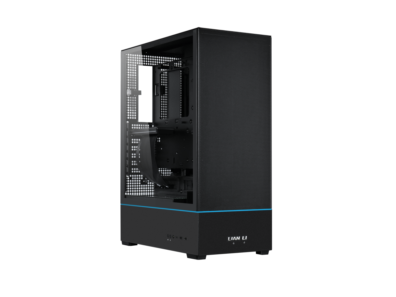 LIAN LI SUP01 Black Steel / Tempered Glass ATX Mid Tower Computer Case ----SUP01X