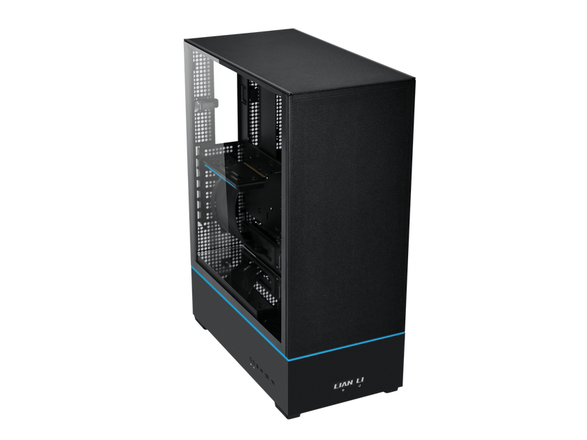 LIAN LI SUP01 Black Steel / Tempered Glass ATX Mid Tower Computer Case ----SUP01X