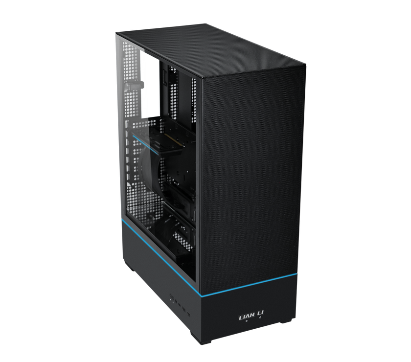 LIAN LI SUP01 Black Steel / Tempered Glass ATX Mid Tower Computer Case ----SUP01X