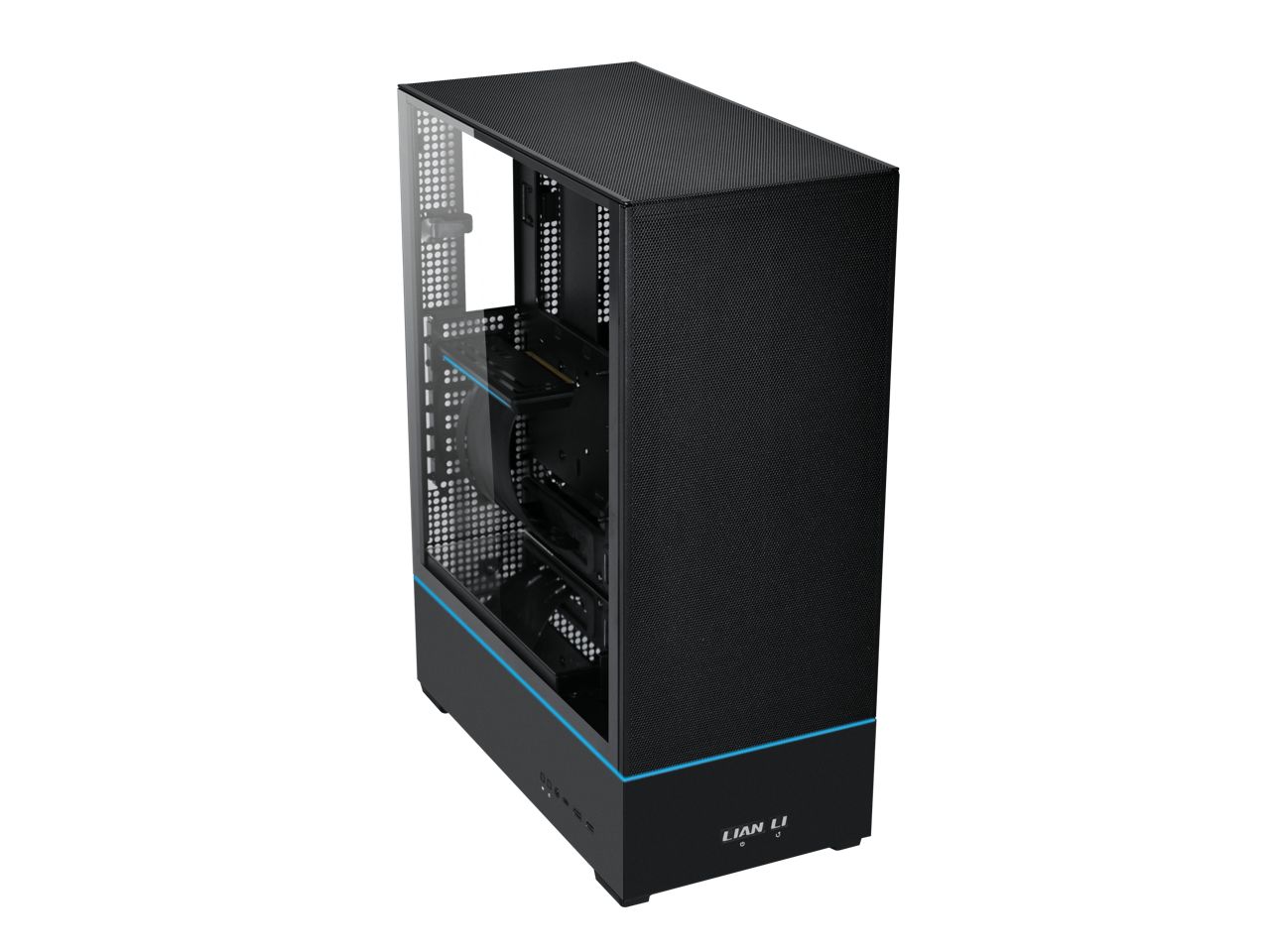LIAN LI SUP01 Black Steel / Tempered Glass ATX Mid Tower Computer Case ----SUP01X
