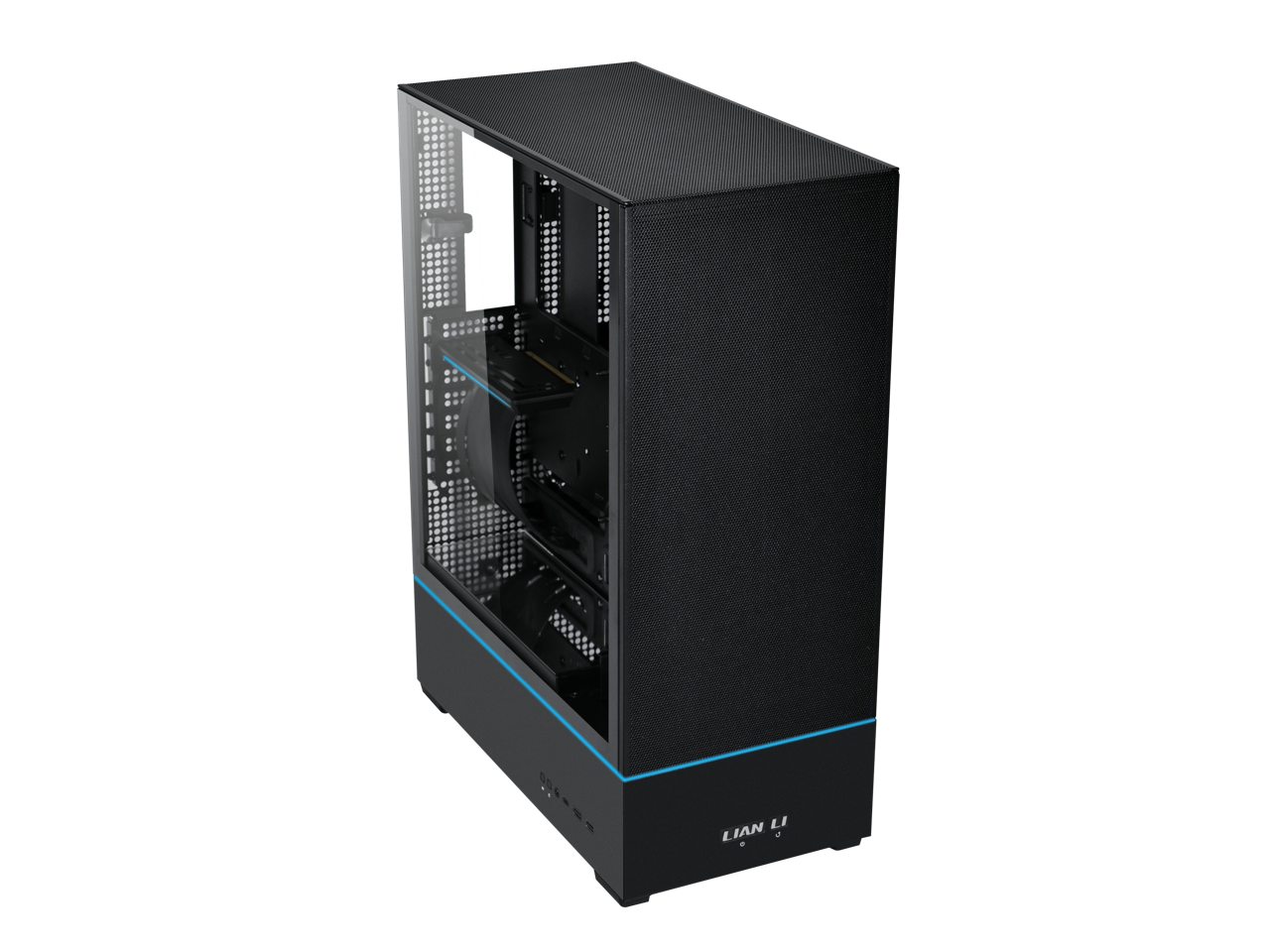 LIAN LI SUP01 Black Steel / Tempered Glass ATX Mid Tower Computer Case ----SUP01X
