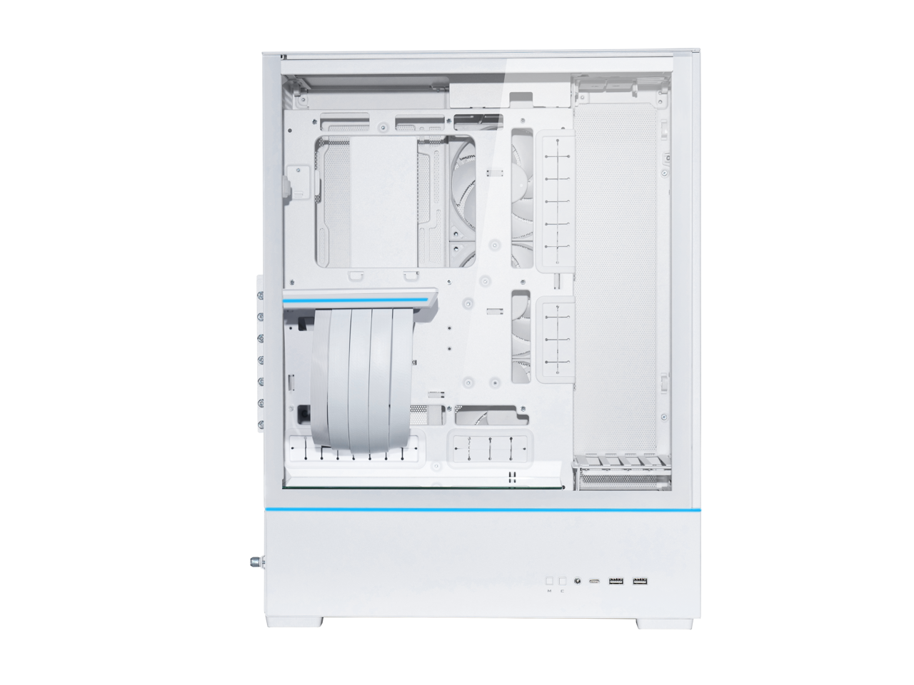 LIAN LI SUP01 White  Steel / Tempered Glass ATX Mid Tower Computer Case ----SUP01W