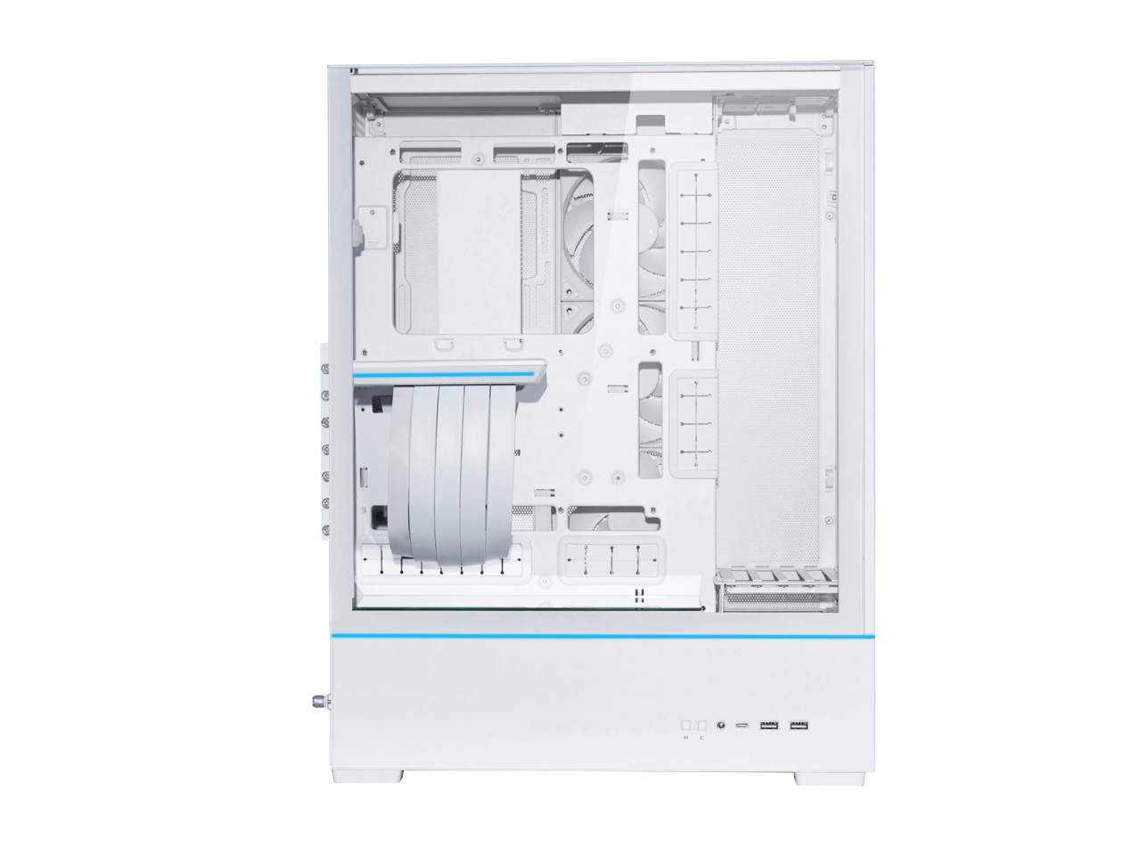 LIAN LI SUP01 White  Steel / Tempered Glass ATX Mid Tower Computer Case ----SUP01W