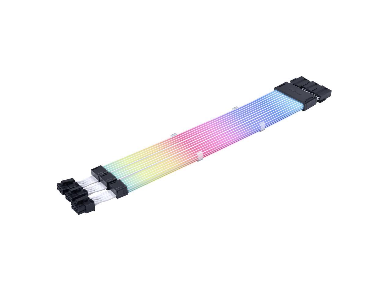 Lian Li Strimer Wireless 3x8-Pin (PW12-1W) - Addressable RGB Power Cable - 2.4 GHz Wireless Control with 410mm; 16.14 Inch length - Light Guides - Wireless Controller NOT Included & Required