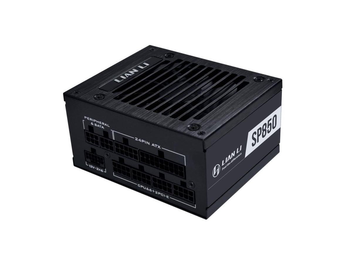 Lian Li SP850 Gold - 850 Watt SFX Form Factor Power Supply with Native 12V-2x6 Cable - Low Noise - 80 Plus Gold Efficiency - ATX 3.1 & PCIe 5.0 Compliant - 92mm FDB Fan - 10-Year - Black (SP850G.B)
