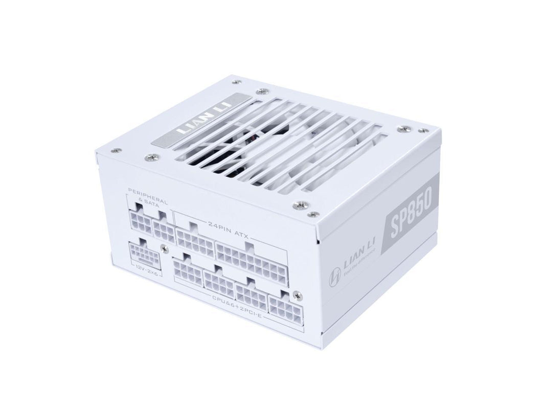 Lian Li SP850 Gold - 850 Watt SFX Form Factor Power Supply with Native 12V-2x6 Cable - Low Noise - 80 Plus Gold Efficiency - ATX 3.1 & PCIe 5.0 Compliant - 92mm FDB Fan - 10-Year - White (SP850G.W)