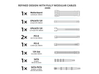 Lian Li SP850 Gold - 850 Watt SFX Form Factor Power Supply with Native 12V-2x6 Cable - Low Noise - 80 Plus Gold Efficiency - ATX 3.1 & PCIe 5.0 Compliant - 92mm FDB Fan - 10-Year - White (SP850G.W)