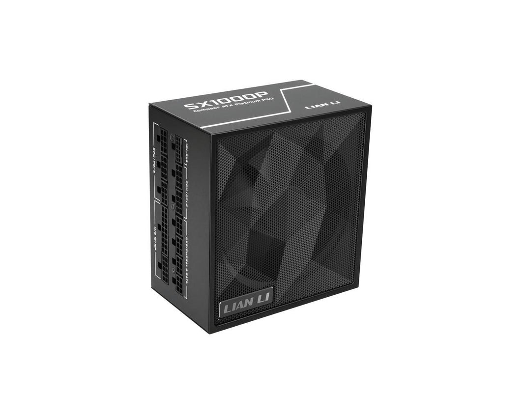 Lian Li SX Platinum 1000W SXP Compact ATX Form Factor Power Supply w/ 12V-2x6 Cable - ATX 3.1 & PCIE 5.1 Compliant - 140mm Fan - Full Modular - 10 Year Warranty - Black (SX1000P.B)
