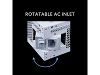 Lian Li RS 1000W Rotational Shift Fully Modular ATX Power Supply (W/USB Fan Hub) 90 AC Inlet, Cybenetics Platinum, 80+ Gold, ATX 3.1, PCIe 5.1, 12V-26 Cable, 10 Year Warranty, White (RS1000G.WH)