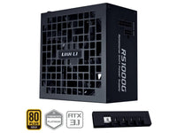 Lian Li RS 1000W Rotational Shift Fully Modular ATX Power Supply (W/ USB Fan Hub) 90 AC inlet,Cybenetics Platinum, 80+ Gold, ATX 3.1, PCle 5.1, 12V-2x6 Cable, 10 Year Warranty, Black(RS1000G.BH)