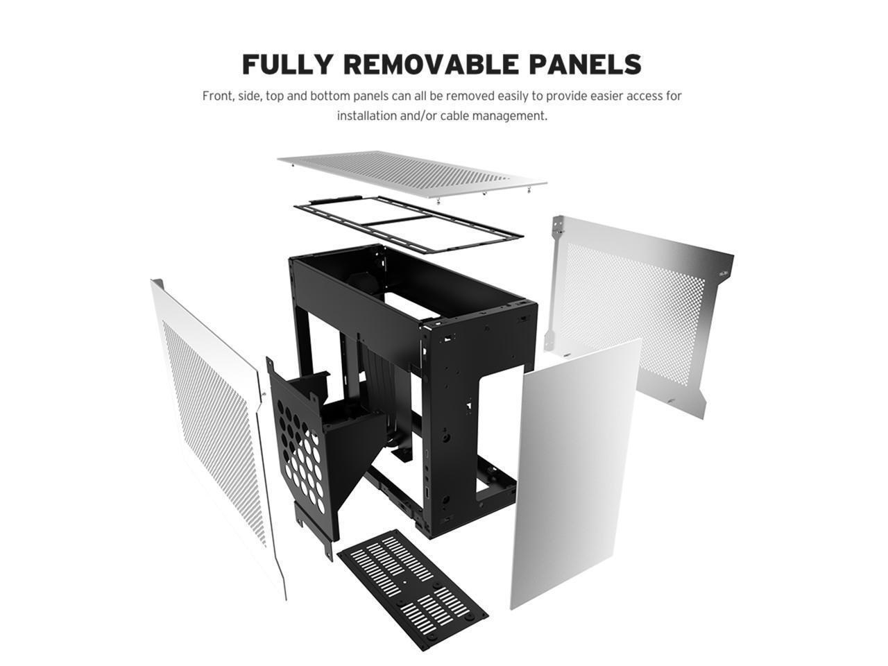 Lian Li A4-H2O Mini-ITX PC Case, Triple-Slot Mount GPU, Aluminum Exterior & SPCC Steel Interior, 240mm AIO, SFX Sandwich Layout, PCIe 5.0, Supports SFX/SFX-L PSU - (A4-H2OA5 Silver)