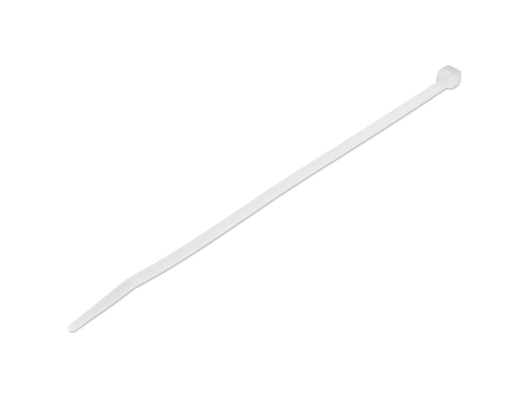 StarTech 100 Pack 8" White Large Nylon/Plastic Cable Ties TAA CBMZT8N