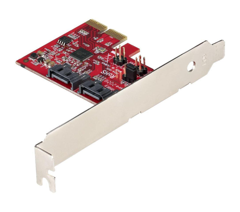 StarTech 2P6GR-PCIE-SATA-CARD SATA PCIe Card, 2 Port PCIe SATA Expansion Card, 6Gbps SATA, PCI Express to SATA Adapter, SATA RAID, PCIe to SATA Converter