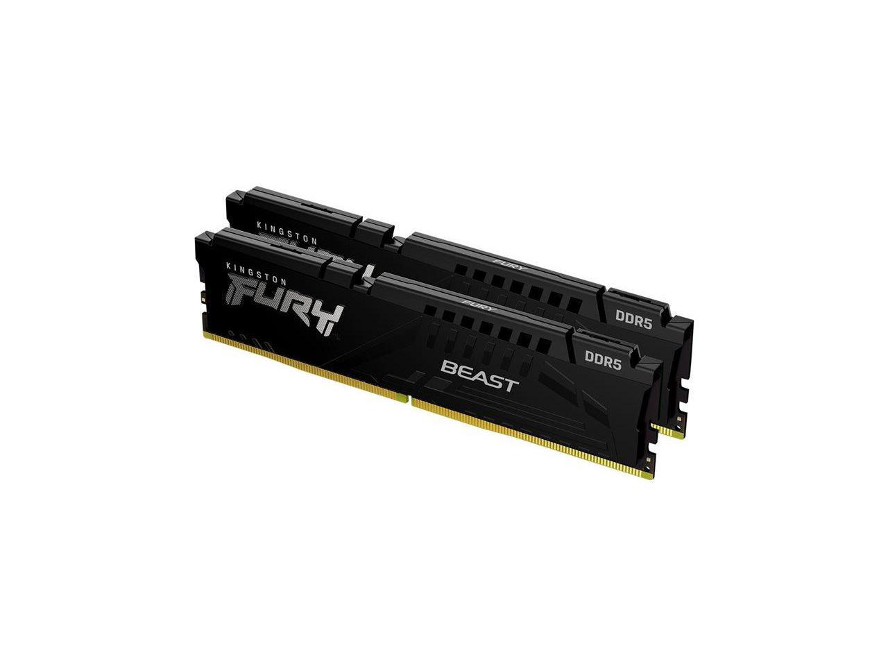 Kingston FURY Beast 64GB (2 x 32GB) 288-Pin PC RAM DDR5 5200 (PC5 41600) Memory (Desktop Memory) Model KF552C40BBK2-64