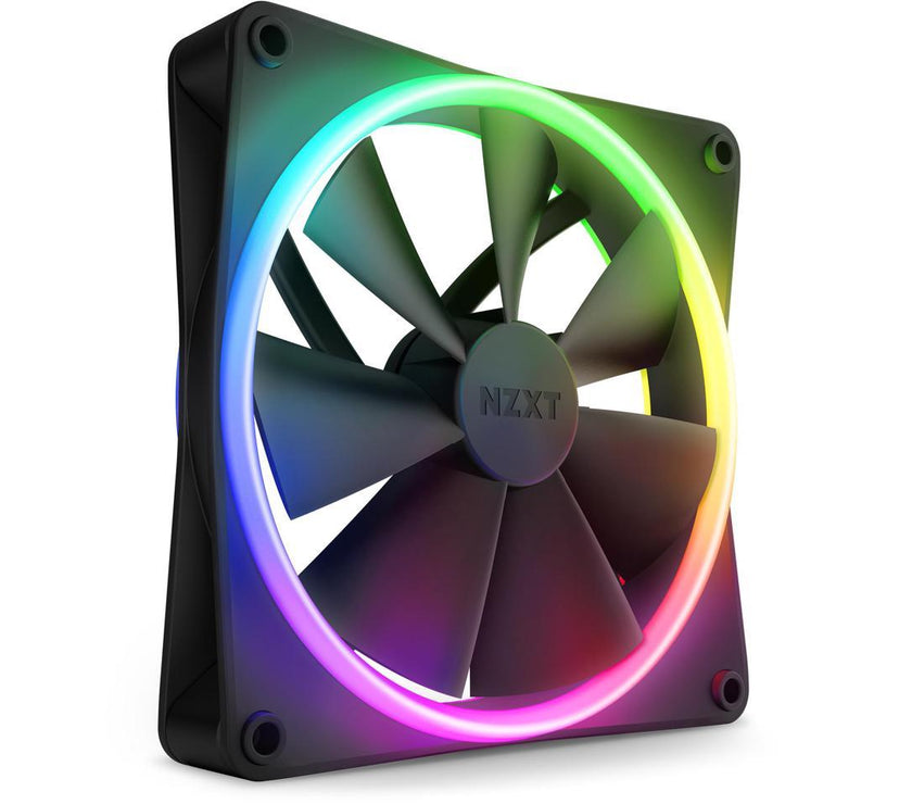 NZXT F140RGB Duo - 140mm Dual-sided RGB Fan - Twin Pack (Black) w/RGB Controller