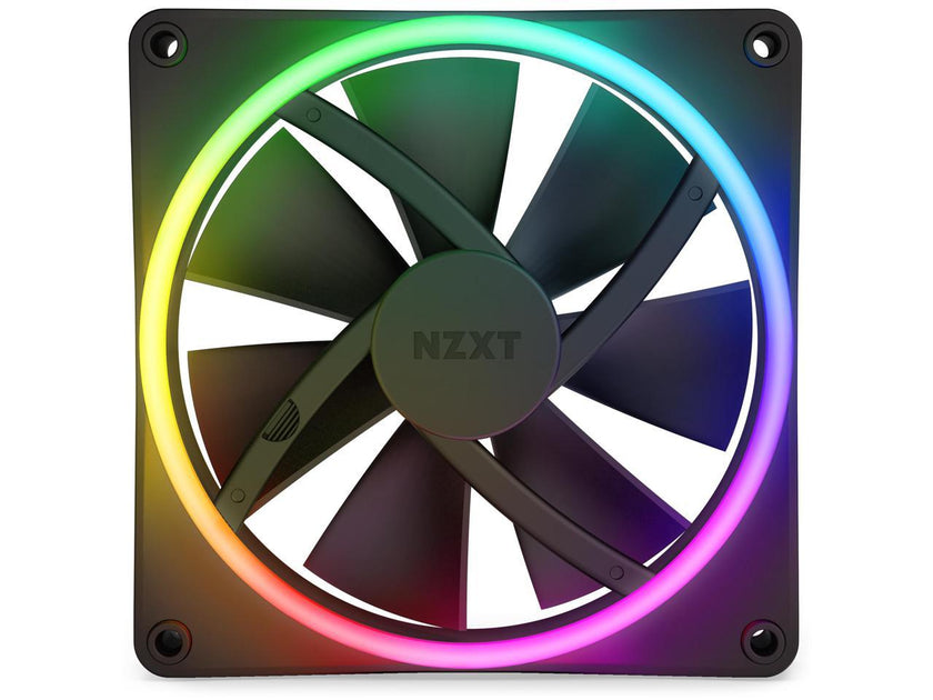 NZXT F140RGB Duo - 140mm Dual-sided RGB Fan - Twin Pack (Black) w/RGB Controller