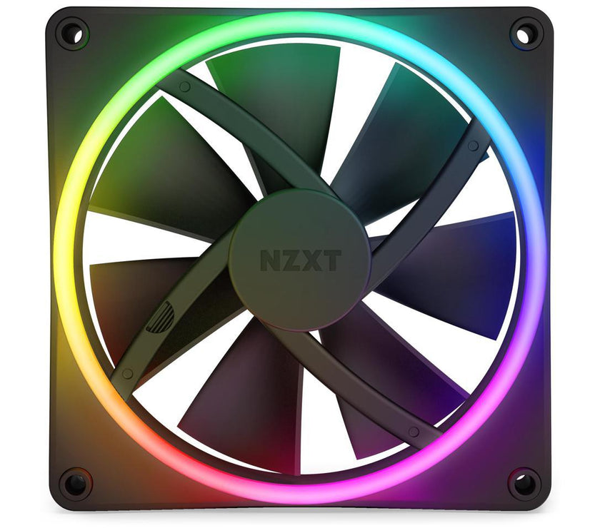 NZXT F140RGB Duo - 140mm Dual-sided RGB Fan - Twin Pack (Black) w/RGB Controller