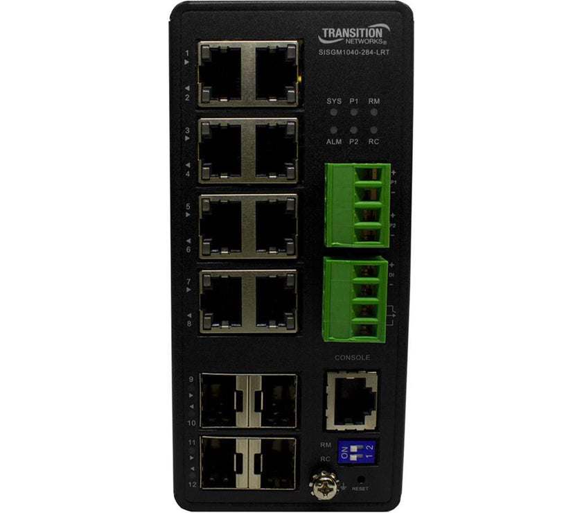 Transition Networks Managed Hardened Gigabit Ethernet Switch SISGM1040284LRT