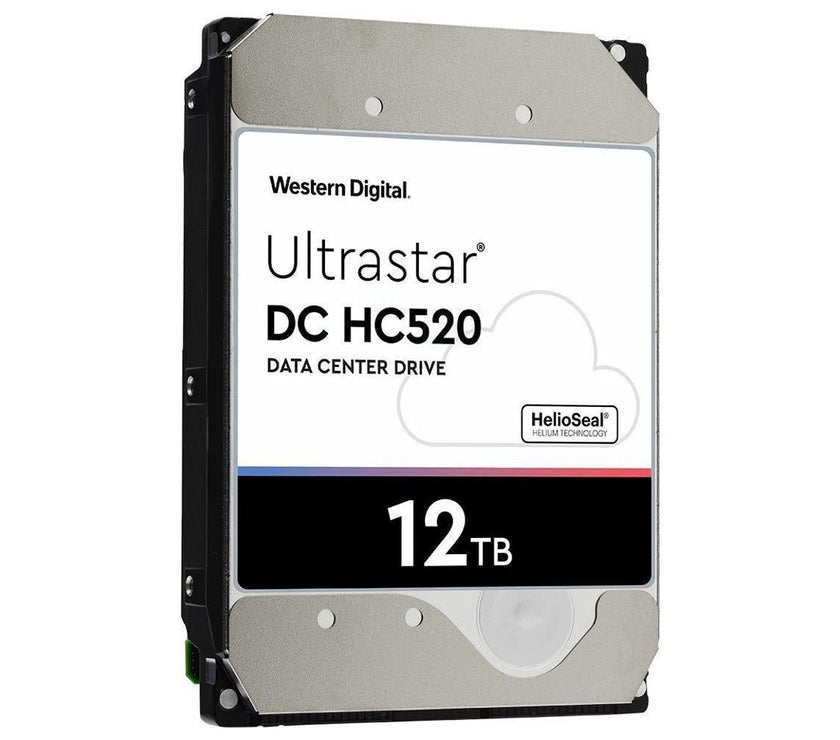 WD Ultrastar DC HC520 12TB Hard Drive 3.5" Internal 256MB SATA 7200 RPM 512E ISE NP3 DC HC520 0F30144 (HUH721212ALE600)