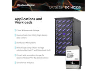 WD Ultrastar DC HC520 12TB Hard Drive 3.5" Internal 256MB SATA 7200 RPM 512E ISE NP3 DC HC520 0F30144 (HUH721212ALE600)