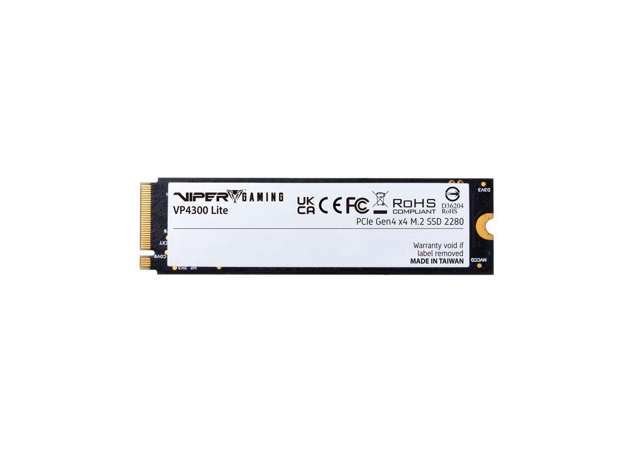 Patriot Memory Viper VP4300 Lite 500 GB M.2 PCIe Gen4 x4 SSD, Compatible with PS5