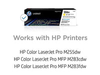 HP 206X High Yield Yellow Original LaserJet Toner Cartridge, ~2,450 pages,