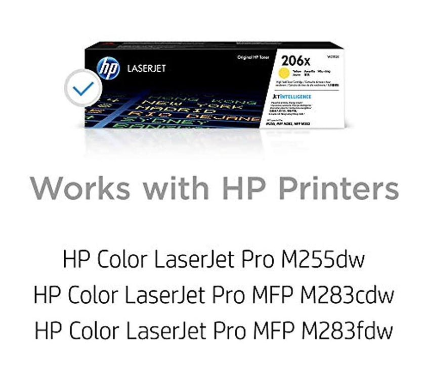 HP 206X High Yield Yellow Original LaserJet Toner Cartridge, ~2,450 pages,