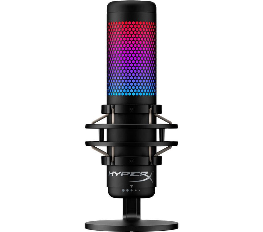 HyperX QuadCast S - USB Microphone (Black-Grey) - RGB Lighting