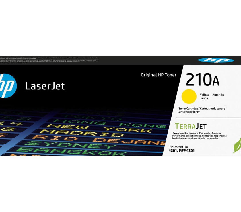 HP 210A Original Laser Toner Cartridge Yellow Pack W2102A