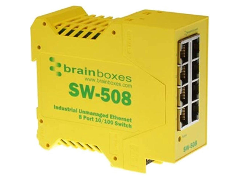 BRAINBOXES SW-508 INDUSTRIAL ETHERNET 8PORT SW