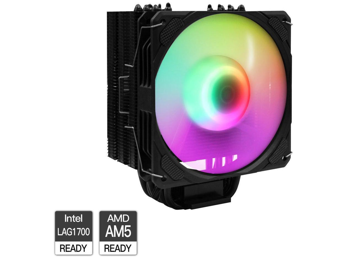 PANO-MOUNTS CPU Cooler Stock Air Cooling Fan with 120mm ARGB 4Pin PC PWM Fans 6 Heat Pipes TDP 210W for Intel LGA 1700 LGA 1200 LGA 1155 LGA 1151 AMD AM5/AM4
