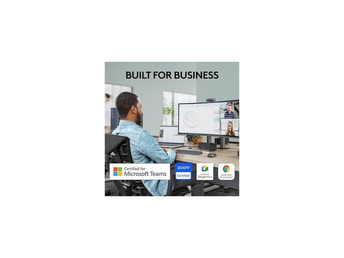 Logitech BRIO 505 Webcam - 4 Megapixel - 60 fps - Graphite - USB Type C - 1920 x 1080 Video - Auto-focus - 4x Digital Zoom - Microphone - Notebook, Display Screen, Monitor