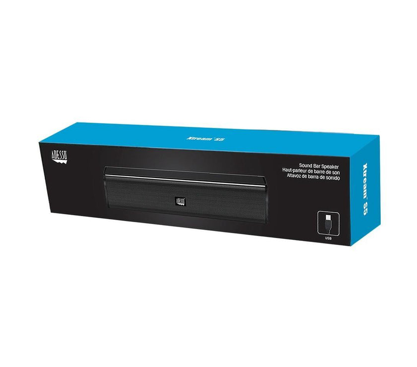 Adesso Speaker Xtream S5 USB Sound Bar Speaker 5Wx2 4ohm 160hz18khz 6ft RTL