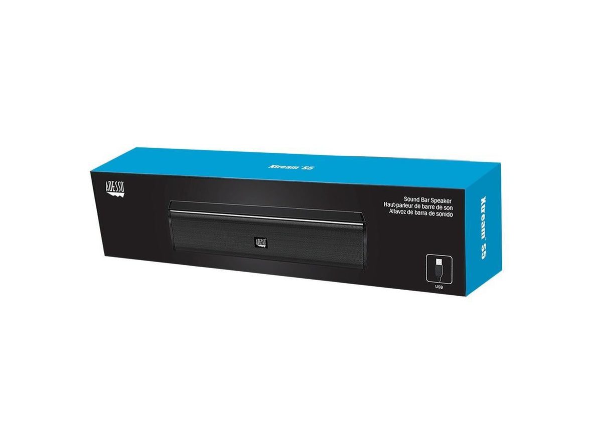 Adesso Speaker Xtream S5 USB Sound Bar Speaker 5Wx2 4ohm 160hz18khz 6ft RTL